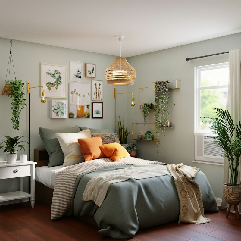 Interior design plan with modern furniture layout